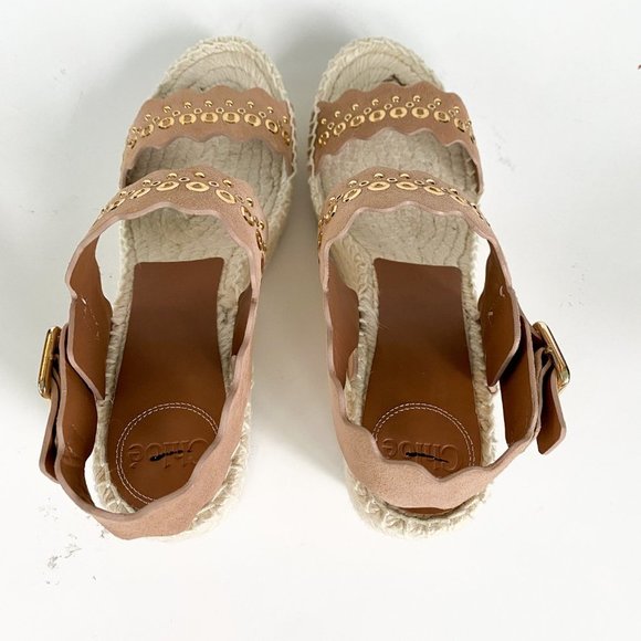 Chloe Lauren Grommet Espadrille Platform Wedges - Picture 5 of 9